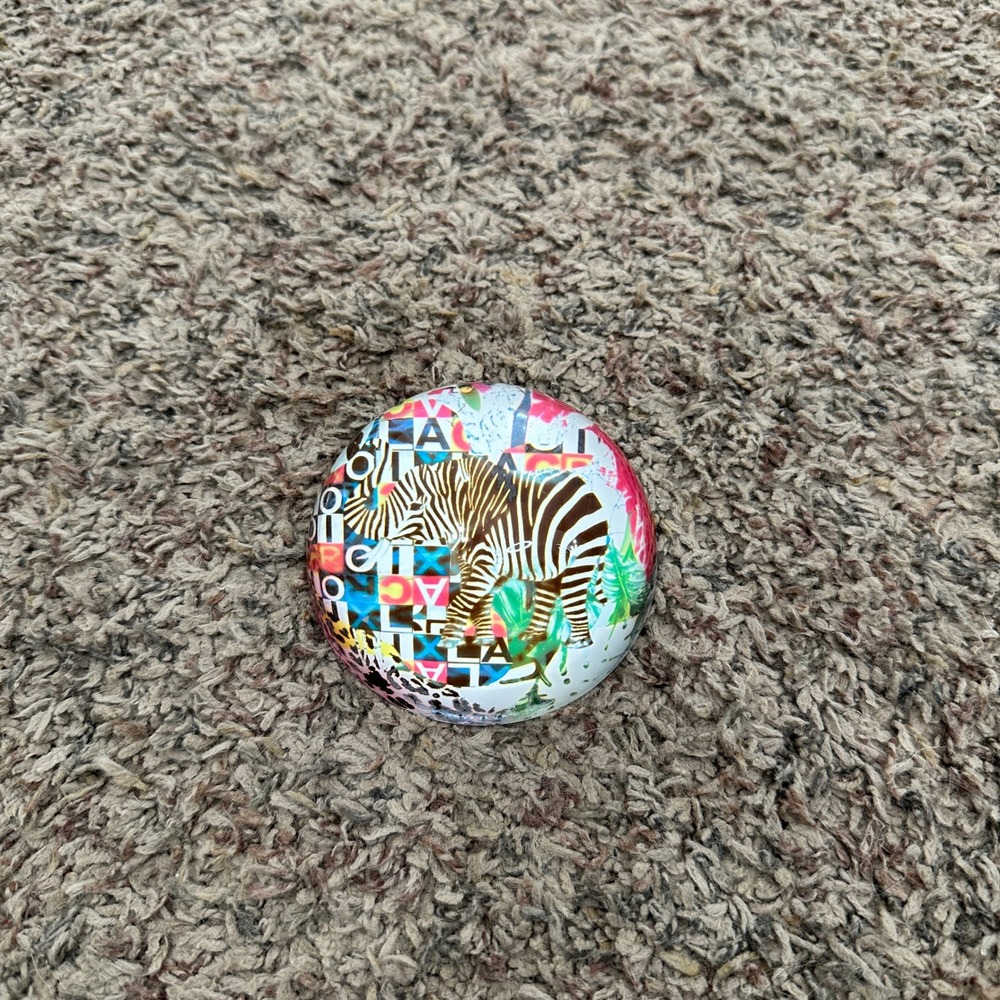 Christian Lacroix Papier Zebra Collage Glass Dome Paperweight Multi Color‎